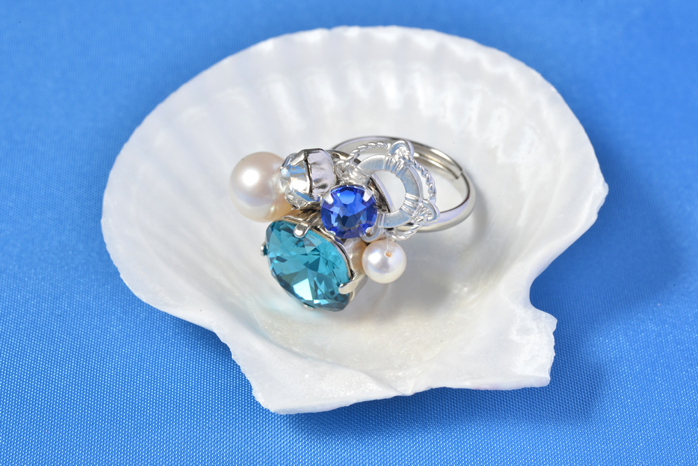 海の宝石リング(clear blue)